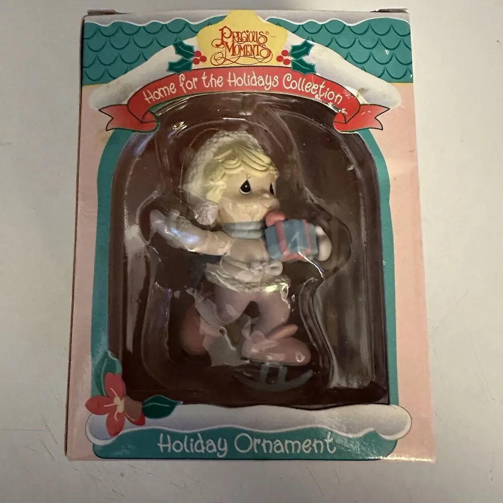 Precious Moments Home For The Holidays Collection Ornament 182370 Girl Skating